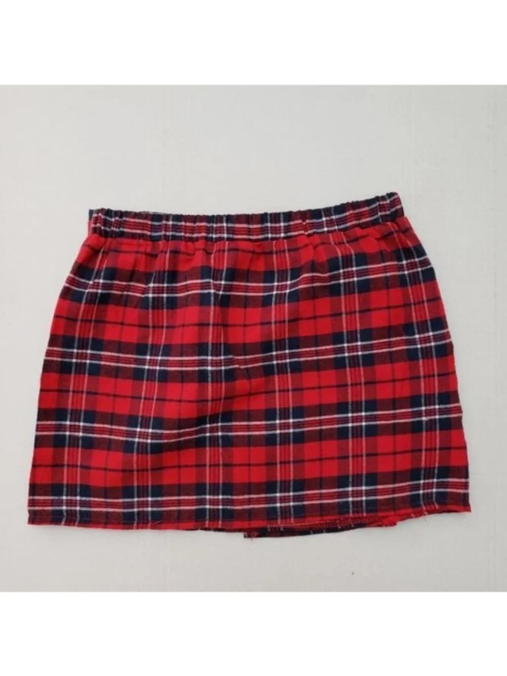 Angie Girls - red plaid, wrap short skirt, size medium